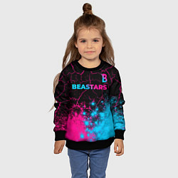 Свитшот детский Beastars - neon gradient: символ сверху, цвет: 3D-черный — фото 2