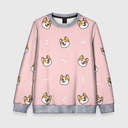 Детский свитшот Pink corgi