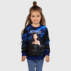 Свитшот детский BlackPink Jennie, цвет: 3D-синий — фото 2