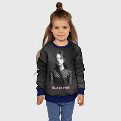 Свитшот детский Jisoo black, цвет: 3D-синий — фото 2