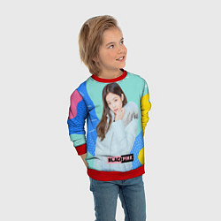 Свитшот детский Blackpink winter style, цвет: 3D-красный — фото 2