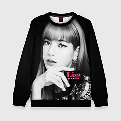 Свитшот детский Blackpink Lisa Business card, цвет: 3D-черный