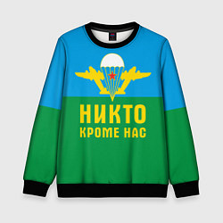 Свитшот детский Никто кроме нас - ВДВ, цвет: 3D-черный