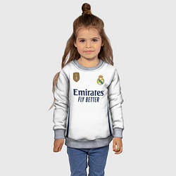 Свитшот детский Лука Модрич Реал Мадрид форма 2324 домашняя, цвет: 3D-меланж — фото 2