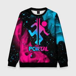 Свитшот детский Portal - neon gradient, цвет: 3D-черный