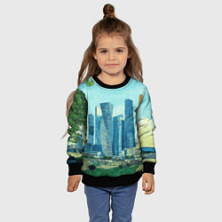 Свитшот детский Москва-сити Ван Гог, цвет: 3D-черный — фото 2