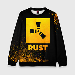 Свитшот детский Rust - gold gradient, цвет: 3D-черный