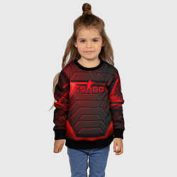 Свитшот детский Red neon CS GO, цвет: 3D-черный — фото 2