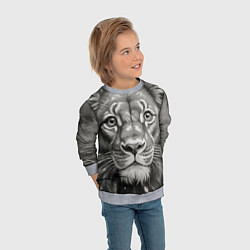 Свитшот детский Лев вечерний, цвет: 3D-меланж — фото 2