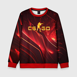 Свитшот детский CS GO fire logo, цвет: 3D-красный