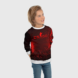 Свитшот детский CSGO logo dark red, цвет: 3D-белый — фото 2