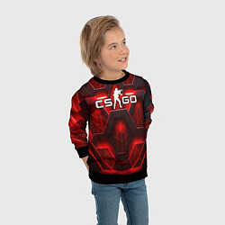 Свитшот детский CS GO red space abstract, цвет: 3D-черный — фото 2