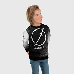 Свитшот детский Akame ga Kill glitch на темном фоне, цвет: 3D-черный — фото 2