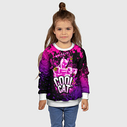 Свитшот детский Jo Jo - Королева убийца cool cat, цвет: 3D-белый — фото 2