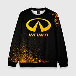 Свитшот детский Infiniti - gold gradient, цвет: 3D-черный