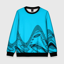 Детский свитшот Волны абстракция небесный