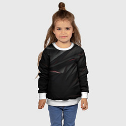 Свитшот детский Black texture, цвет: 3D-белый — фото 2