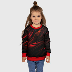 Свитшот детский Black red background, цвет: 3D-красный — фото 2