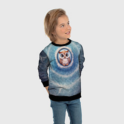 Свитшот детский Забавная мудрая сова, цвет: 3D-черный — фото 2