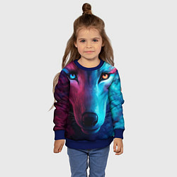 Свитшот детский Космический волчок, цвет: 3D-синий — фото 2