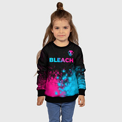 Свитшот детский Bleach - neon gradient: символ сверху, цвет: 3D-черный — фото 2