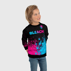 Свитшот детский Bleach - neon gradient: символ сверху, цвет: 3D-черный — фото 2