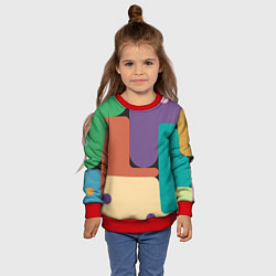 Свитшот детский Современный авангард, цвет: 3D-красный — фото 2