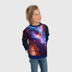 Свитшот детский Туманность дракона, цвет: 3D-синий — фото 2