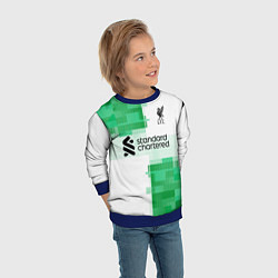Свитшот детский ФК Ливерпуль форма 2324 гостевая, цвет: 3D-синий — фото 2