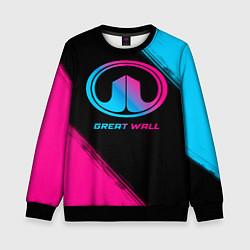 Свитшот детский Great Wall - neon gradient, цвет: 3D-черный