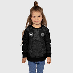 Свитшот детский Руническая, цвет: 3D-черный — фото 2