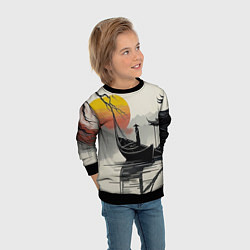 Свитшот детский Красота Японии, цвет: 3D-черный — фото 2