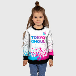 Свитшот детский Tokyo Ghoul neon gradient style: символ сверху, цвет: 3D-черный — фото 2