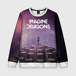 Свитшот детский Imagine Dragons обложка альбома Night Visions, цвет: 3D-белый