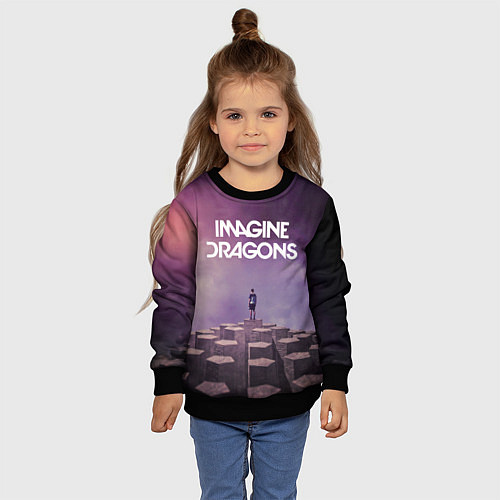Детский свитшот Imagine Dragons обложка альбома Night Visions / 3D-Черный – фото 4