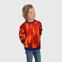 Свитшот детский Огонь рыжий, цвет: 3D-синий — фото 2