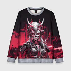 Свитшот детский Безумная демонесса, цвет: 3D-меланж