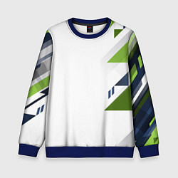 Свитшот детский Геометрическая абстракция вектор, цвет: 3D-синий