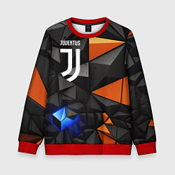 Свитшот детский Juventus orange black style, цвет: 3D-красный