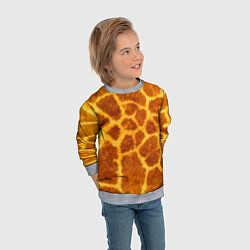 Свитшот детский Шкура жирафа - текстура, цвет: 3D-меланж — фото 2
