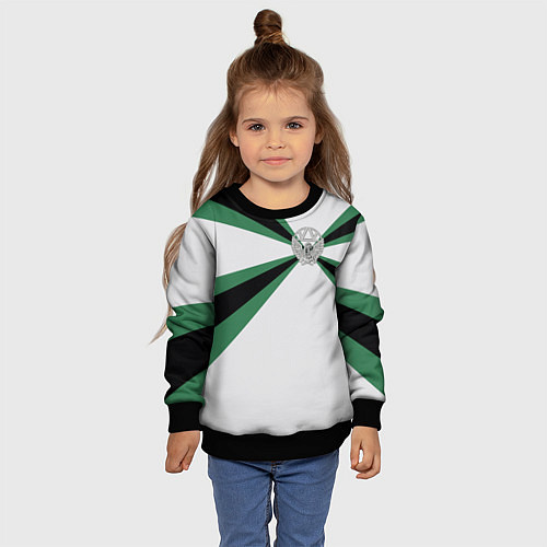 Детский свитшот Железнодорожные войска / 3D-Черный – фото 4