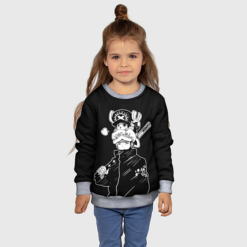 Детский свитшот Трафальгар и Чоппер - Ван пис / 3D-Меланж – фото 4