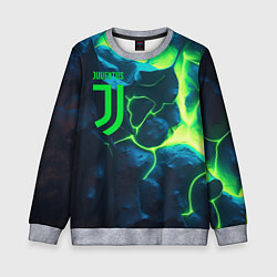 Свитшот детский Juventus green neon, цвет: 3D-меланж