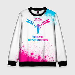 Свитшот детский Tokyo Revengers neon gradient style, цвет: 3D-черный