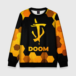 Свитшот детский Doom - gold gradient, цвет: 3D-черный