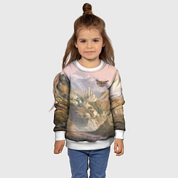 Свитшот детский Baldurs Gate 3 Castle, цвет: 3D-белый — фото 2