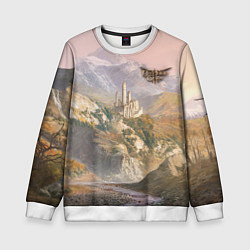 Свитшот детский Baldurs Gate 3 Castle, цвет: 3D-белый