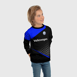 Свитшот детский Фольцваген - blue uniform, цвет: 3D-черный — фото 2