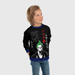 Свитшот детский Ророноа Зоро самурай, цвет: 3D-синий — фото 2