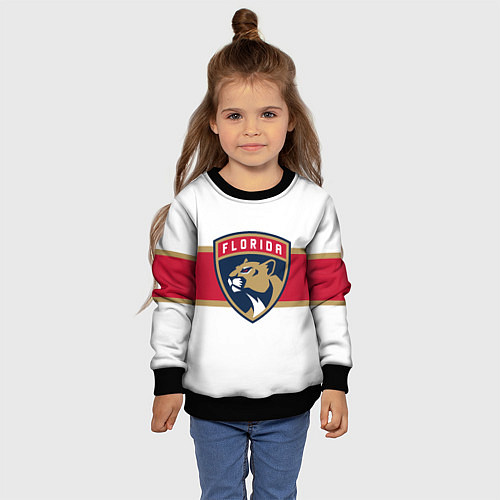 Детский свитшот Florida panthers - uniform - hockey / 3D-Черный – фото 4